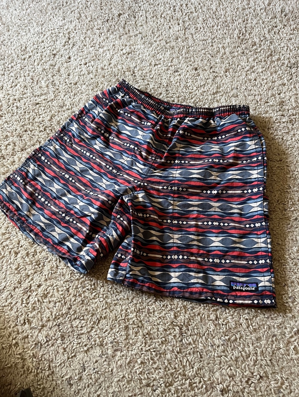 Patagonia Shells Patterned Swim Shorts Size Small